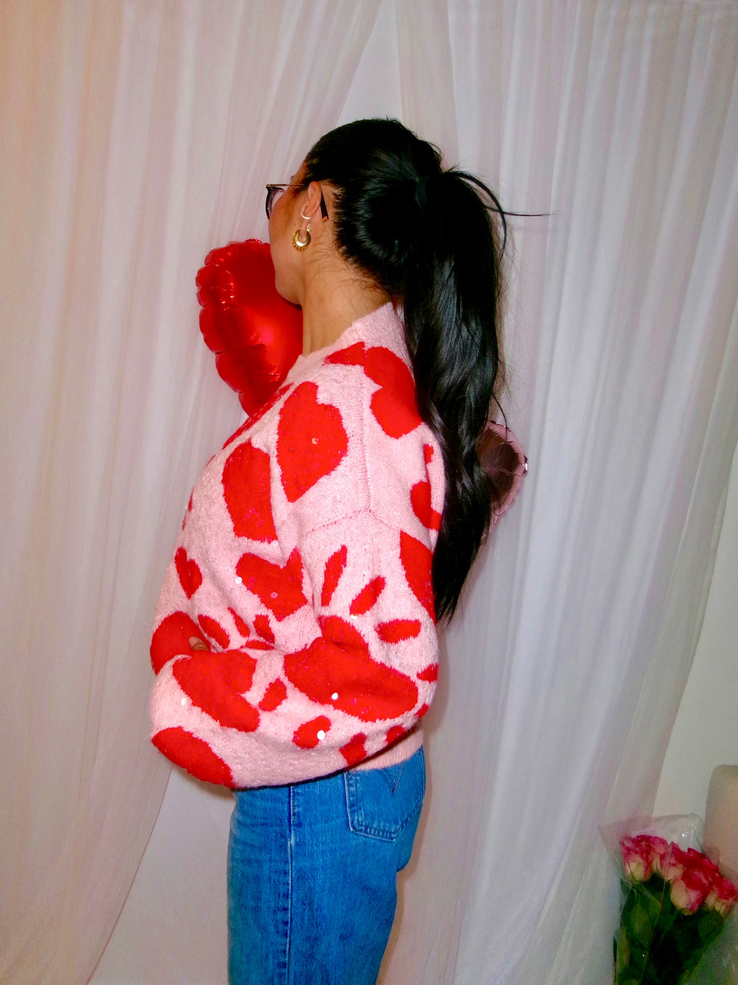 Sparkle In Red Sweater