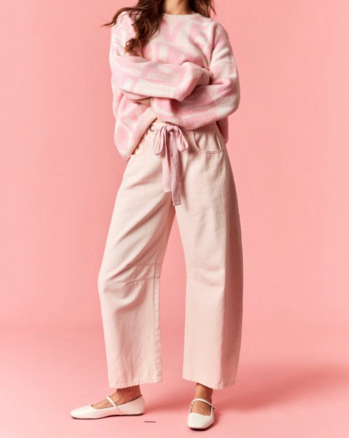 Cotton Candy Skies Barrel Jean