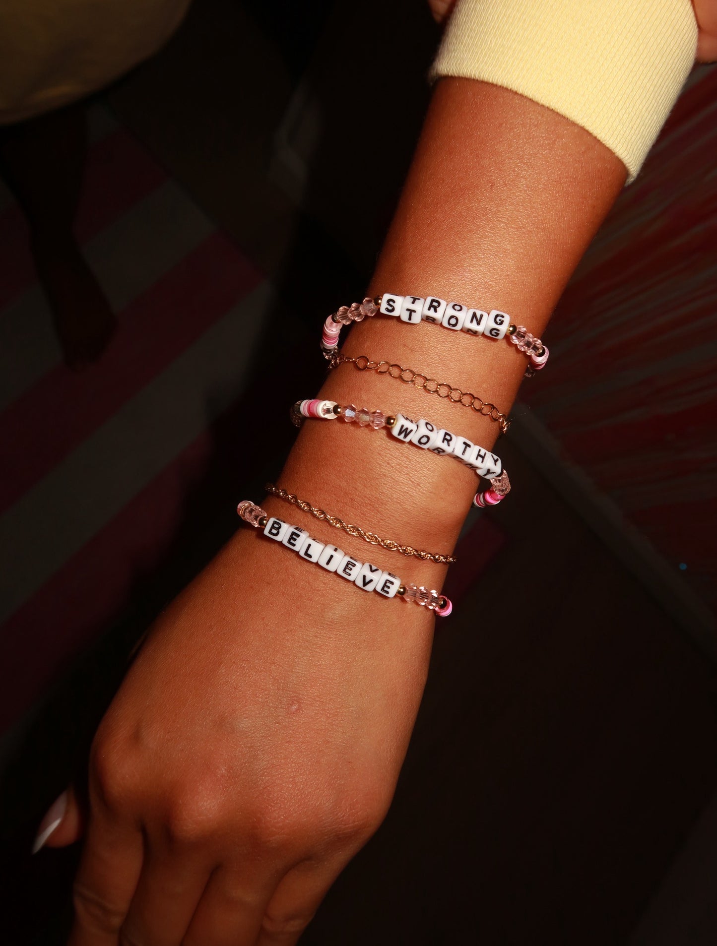Worthy Beaded Words Bracelet