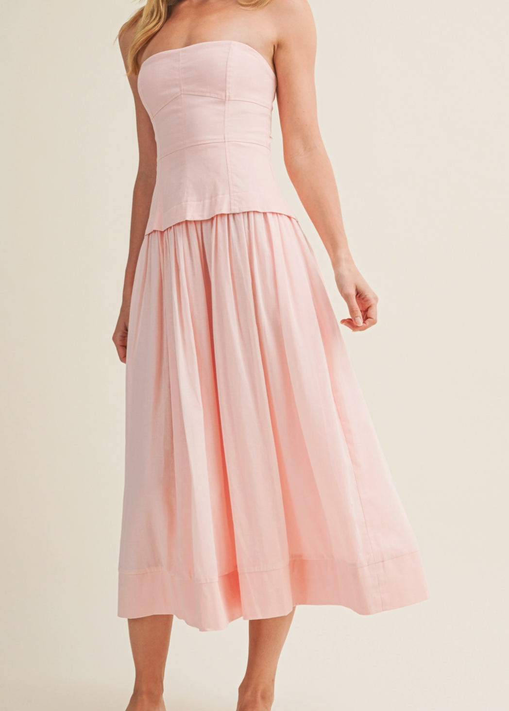 Strapless Corset Maxi Dress