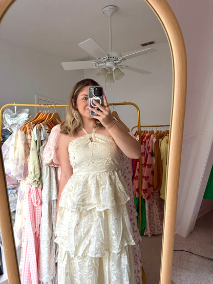 Eve Ruffled Midi Dress