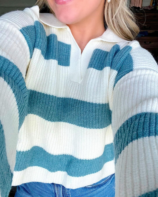 Paisley Blue Sweater
