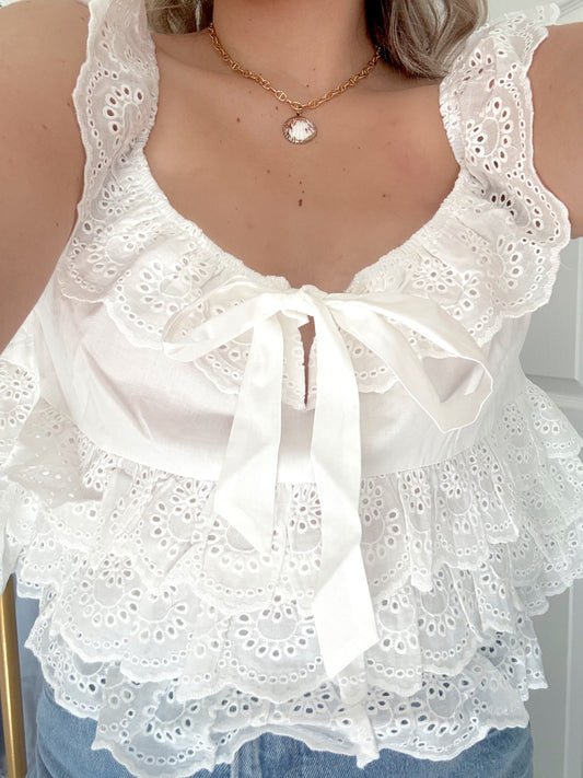 Sweet Lillies Eyelet Top