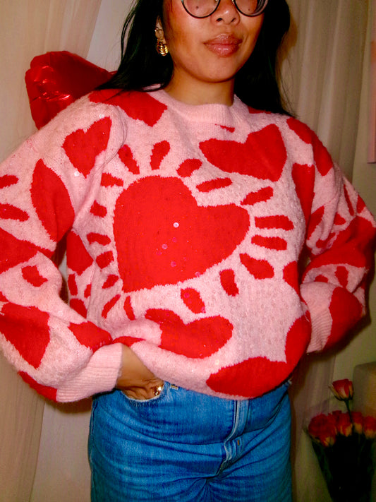 Sparkle In Red Sweater