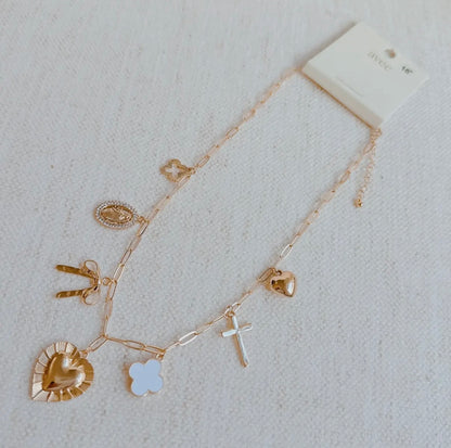 Bows and Bliss Charm Necklace