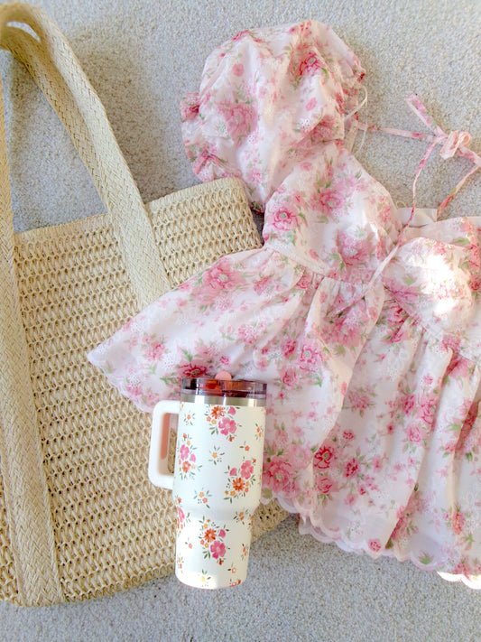 Eyelet Floral Babydoll Top