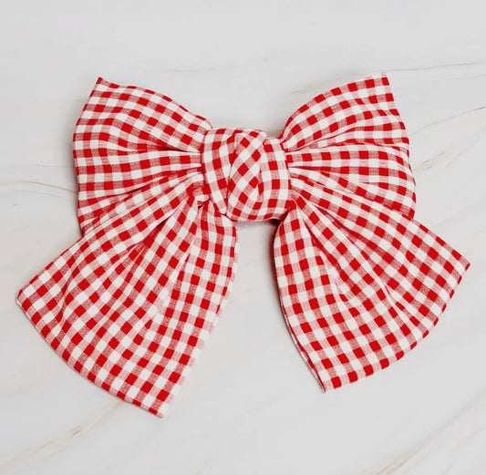 Red Gingham Bow