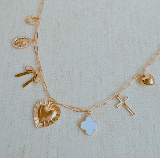 Bows and Bliss Charm Necklace