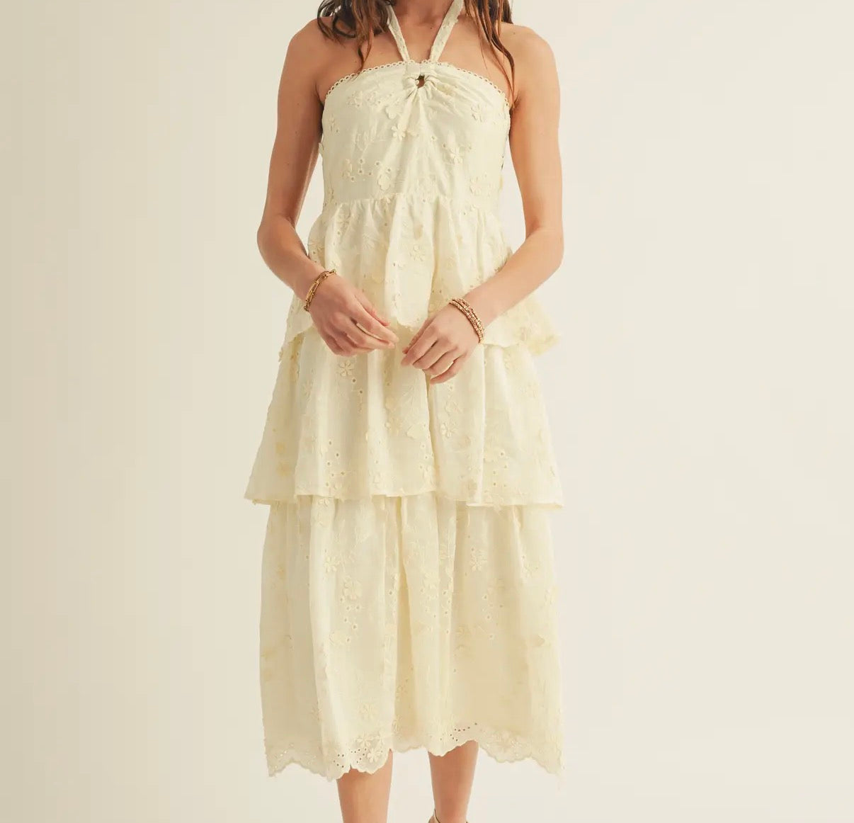 Eve Ruffled Midi Dress
