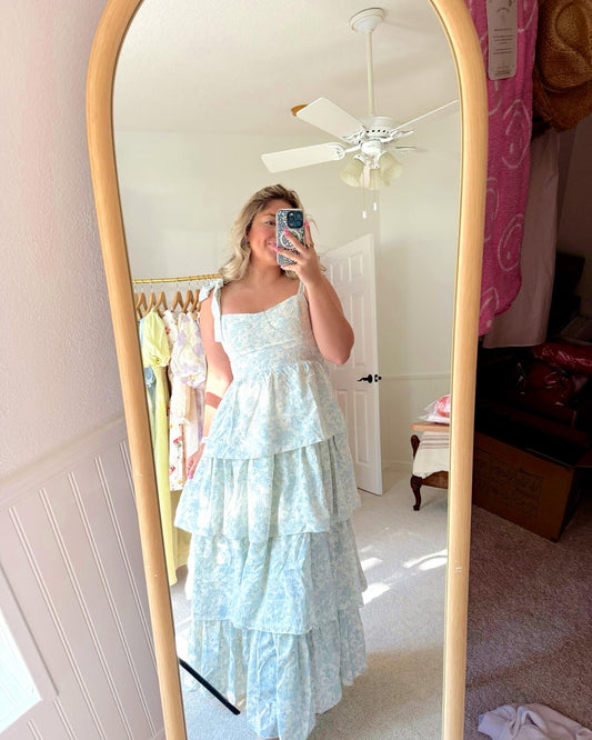 Vintage Blue Rose Maxi