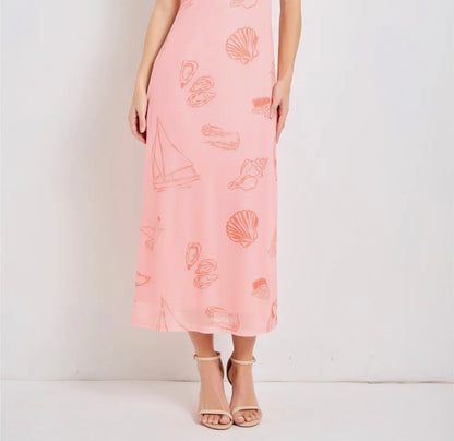 Peach Sunset Maxi Skirt