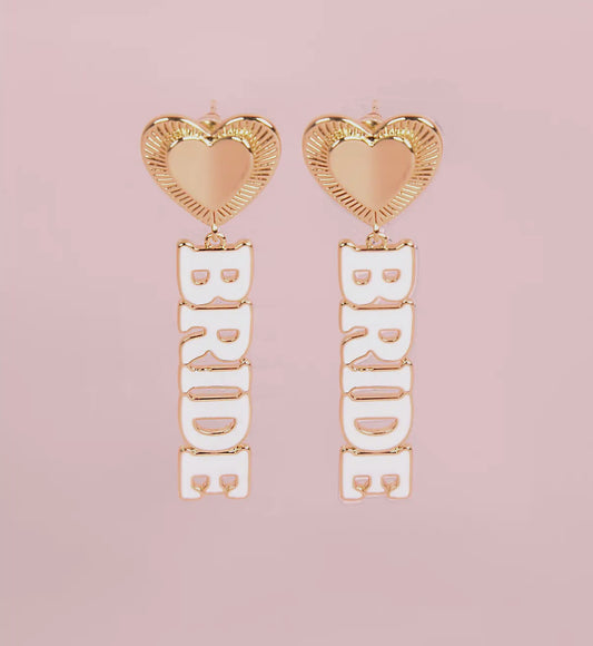 White Bridal Earrings