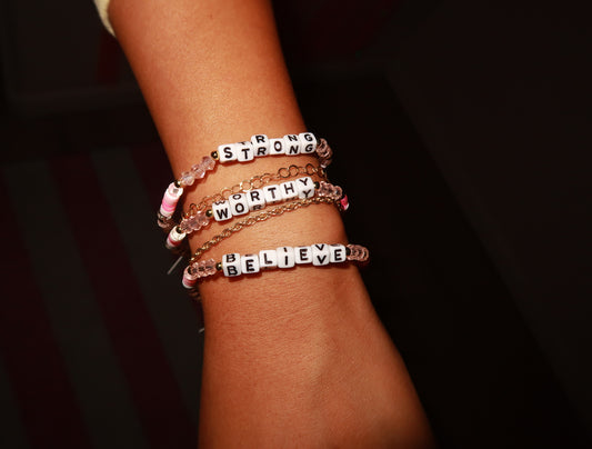 Worthy Beaded Words Bracelet