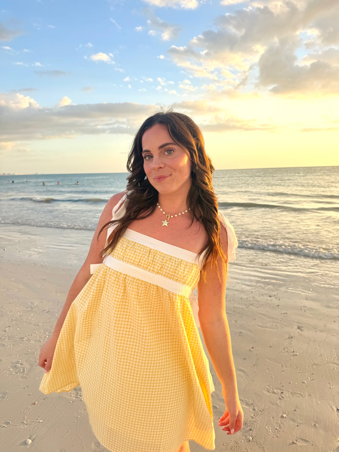 Gingham Yellow Mini