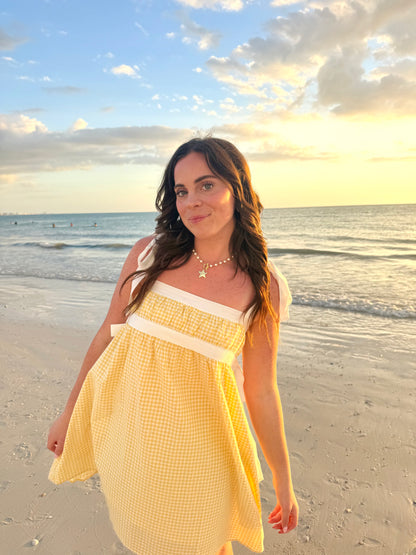 Gingham Yellow Mini