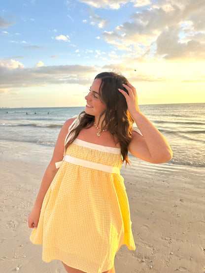 Gingham Yellow Mini