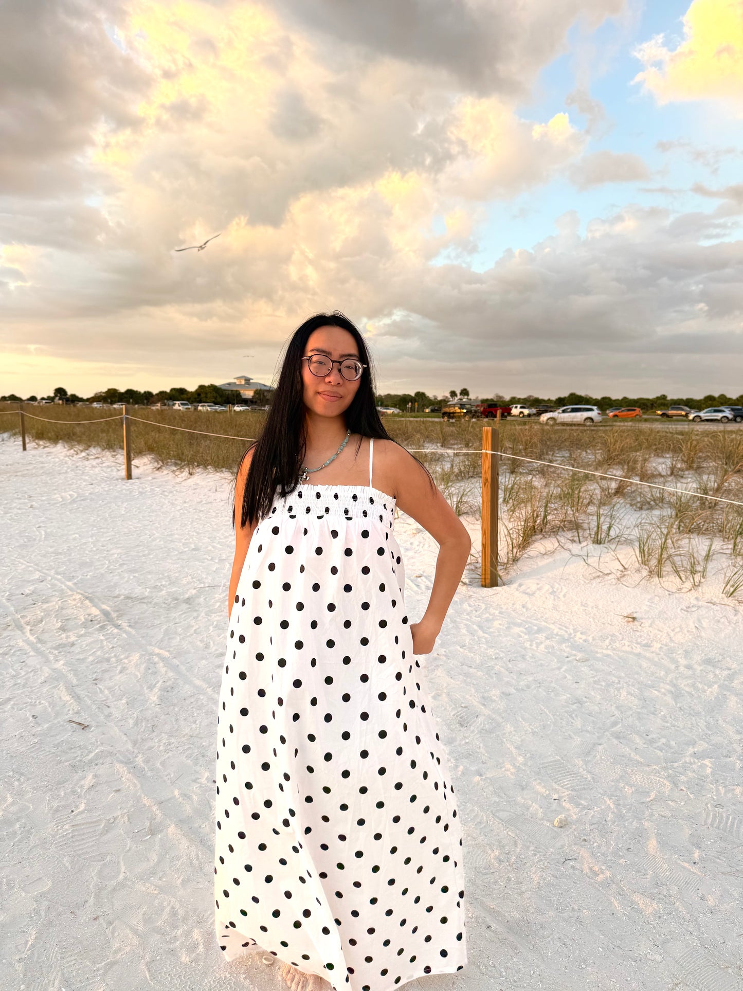 Polka Dot Maxi Dress