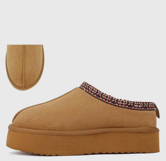 Platform Tan Slipons