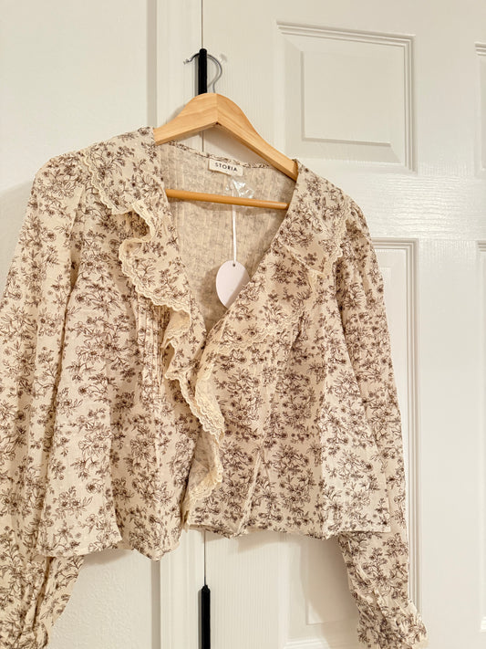 Autumn Spice Ruffle Top