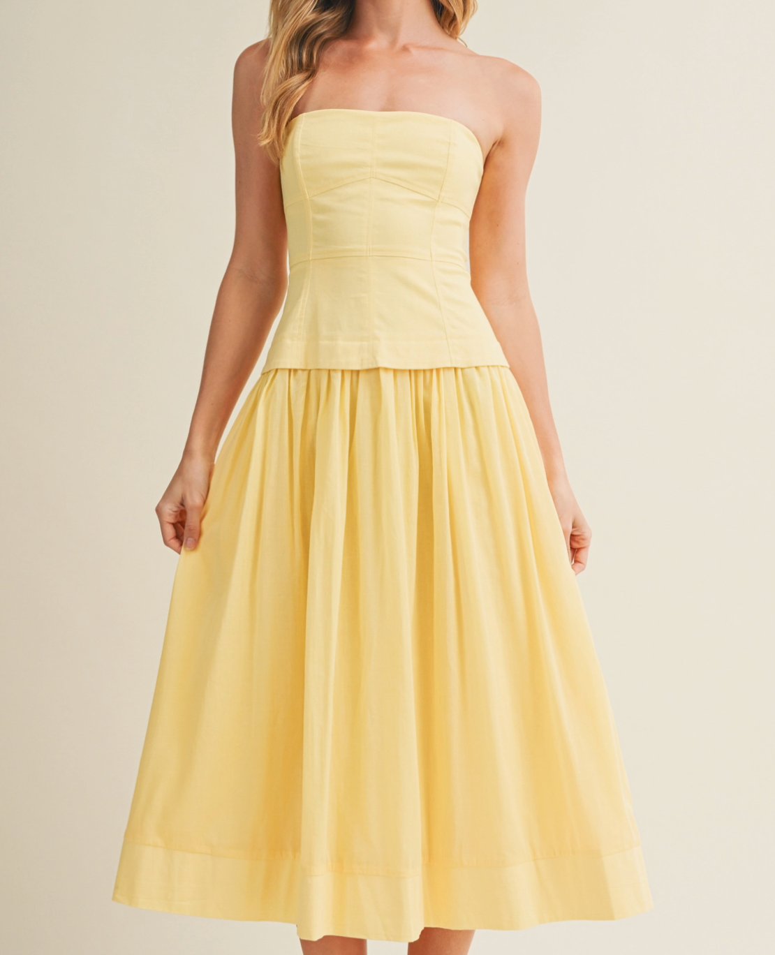 Strapless Corset Maxi Dress