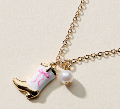For the Girls Boot Necklace