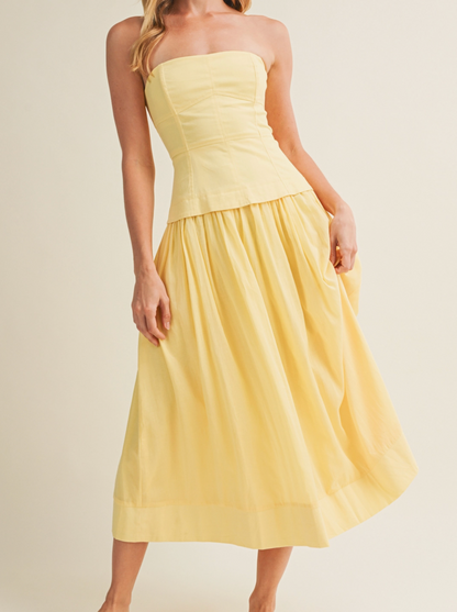 Strapless Corset Maxi Dress