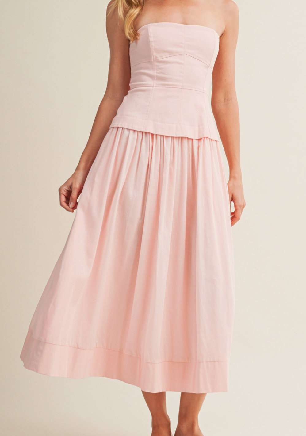 Strapless Corset Maxi Dress