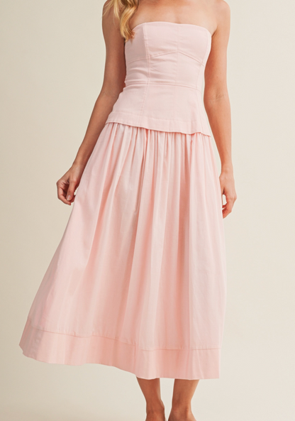Strapless Corset Maxi Dress