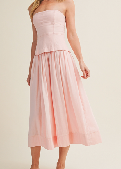 Strapless Corset Maxi Dress