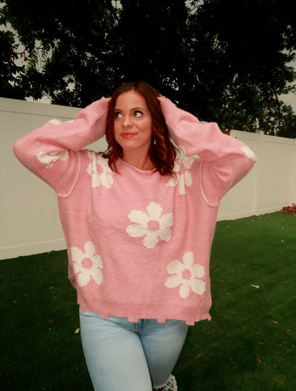 Pearl Floral Sweater