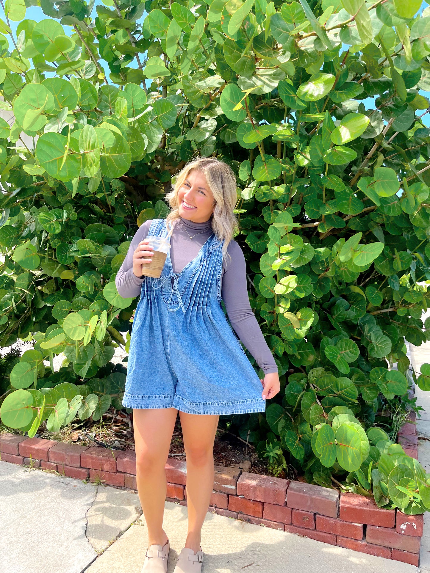 Denim Bow Romper