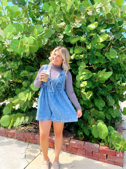 Denim Bow Romper