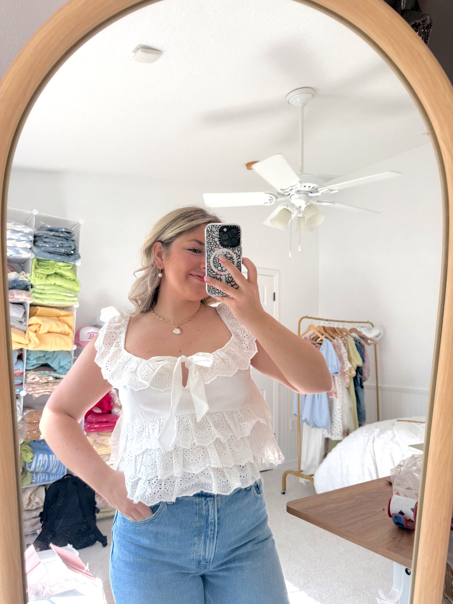 Sweet Lillies Eyelet Top