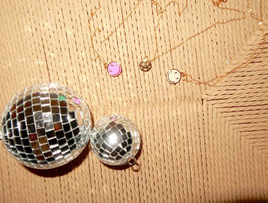 Light Pink Smiley Necklace