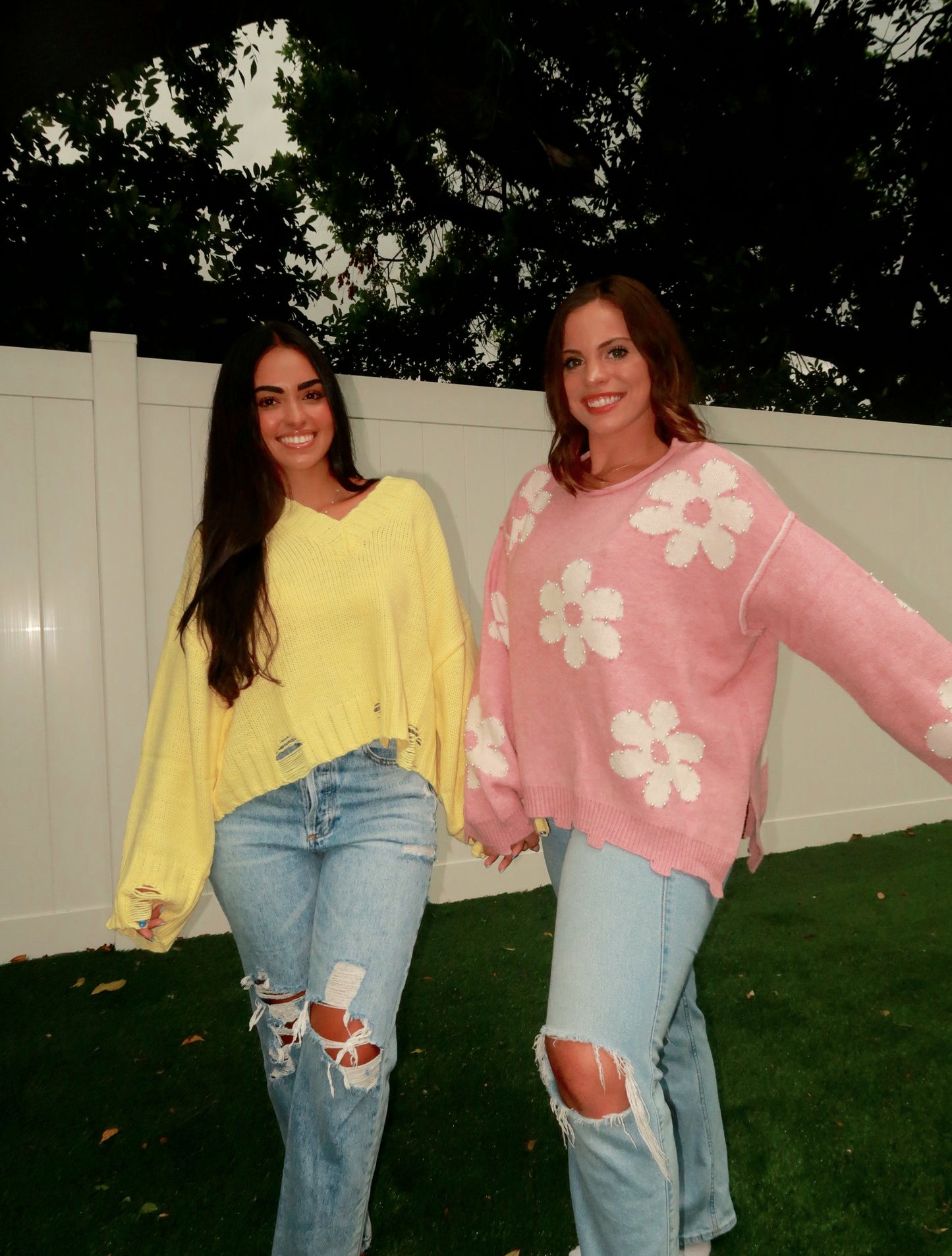 Pearl Floral Sweater