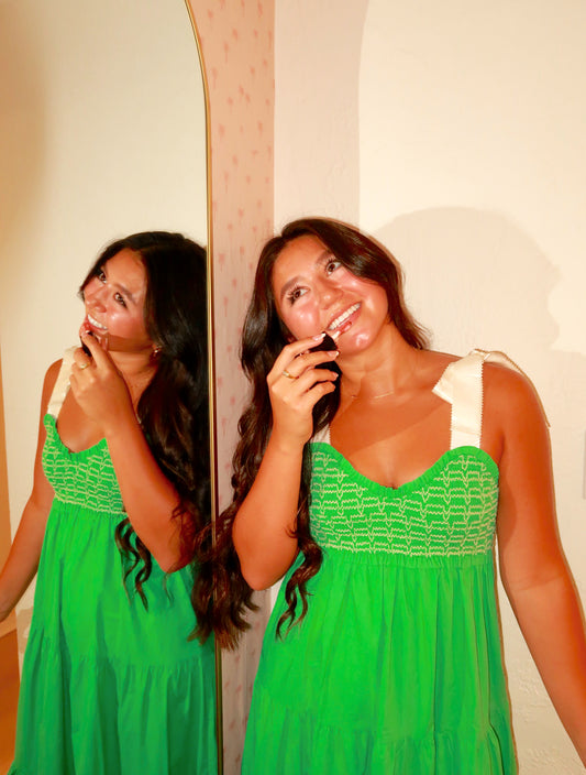 Kelly Green Bow Dress