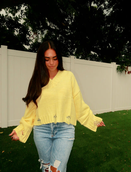 Sunshine Knit Crop