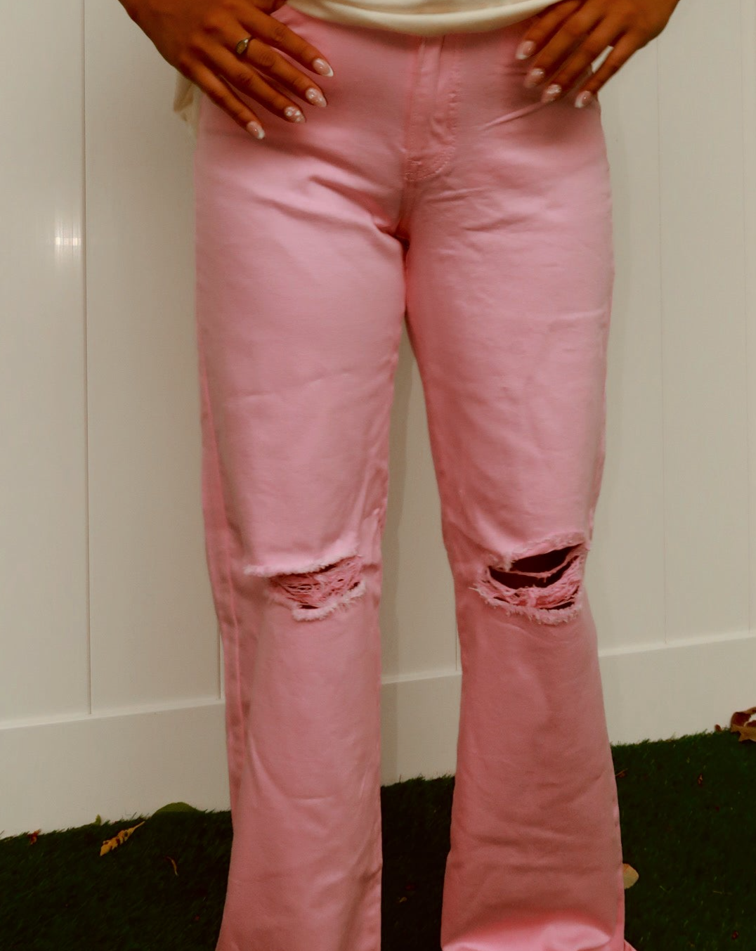 Blush Wide Leg Jeans